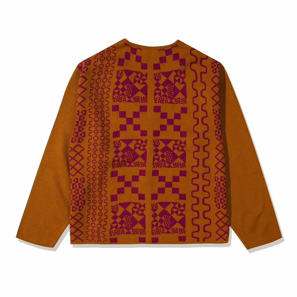 Boxy Oversized Cardigan Rust